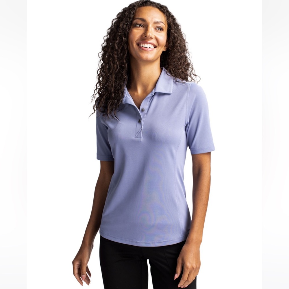 Cutter & Buck Virtue Eco Pique Recycled Womens Polo light purple size small